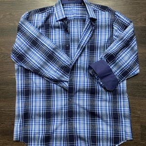 Men’s Bugatchi Dress Shirt with contrasting cuffs